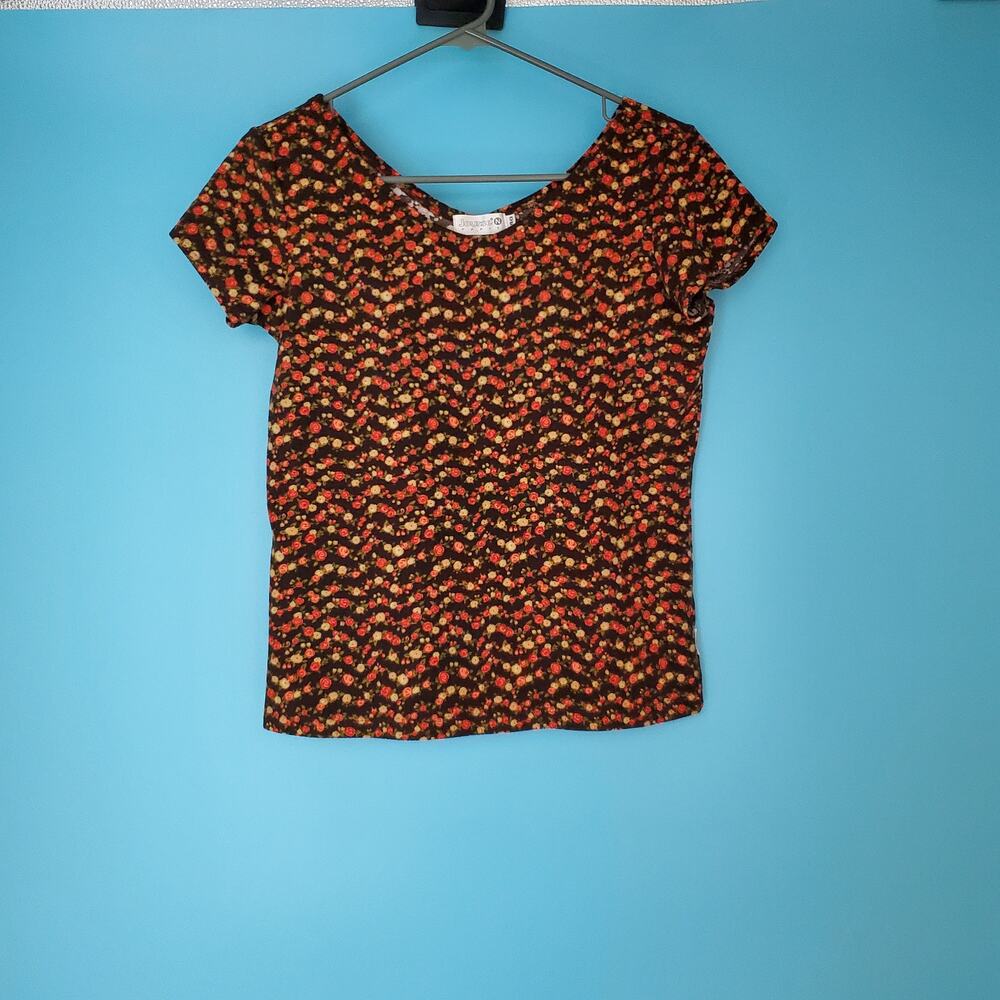 Jousse Paris Top Size 40 (US 8) Vintage Short Sleeve